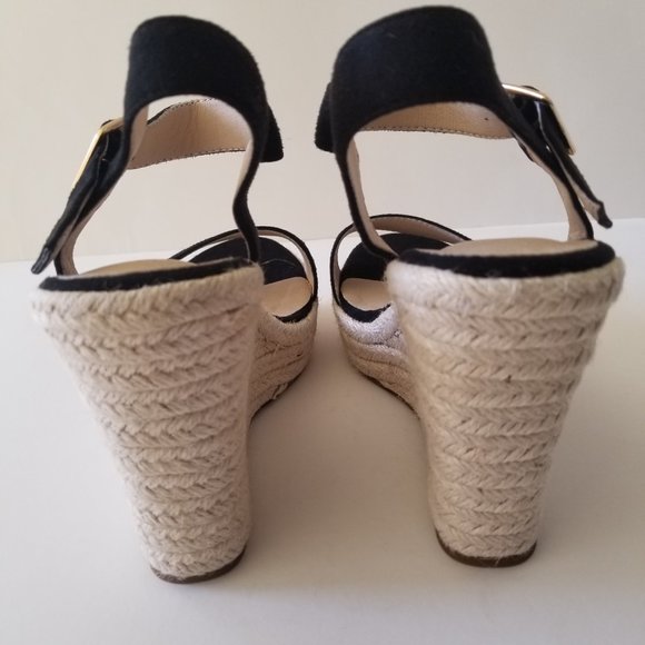 Vicki Vicki Black Platform Espadrille Wedge Sandals  size 7.5  NWOT - Picture 12 of 12
